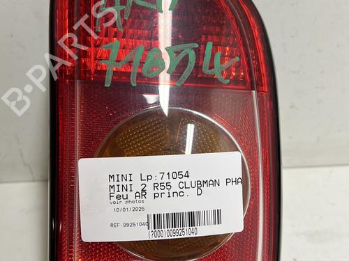 Right taillight MINI MINI CLUBMAN (R55) Cooper D | BP22654205C35 