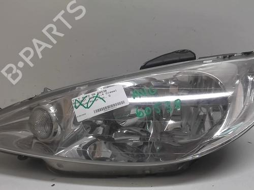 Used Left headlight Left headlight PEUGEOT 206 Hatchback (2A/C) 1.4 HDi eco 70 (68 hp) 18221371 18221371