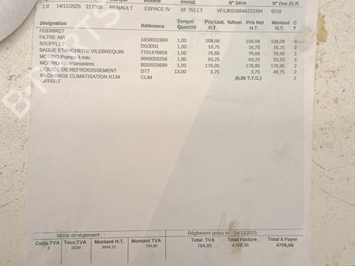 Engine RENAULT ESPACE IV (JK0/1_) 2.0 dCi (JK01, JK02, JK1J, JK1K, JK1H) | BP39387964M1 - Image 2