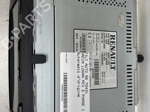 Radio DACIA LOGAN MCV II TCe 90 (K8M1, K8MA, K8AC) | BP25151945E6 