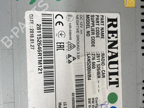 Used Radio Radio DACIA SANDERO II TCe 90 (B8M1, B8MA, B8AC) (90 hp) 30750887 30750887