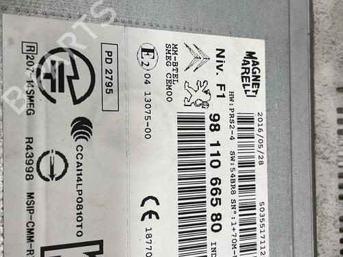 Radio PEUGEOT 208 I (CA_, CC_) 1.6 HDi / BlueHDi 75 | BP29869345E6