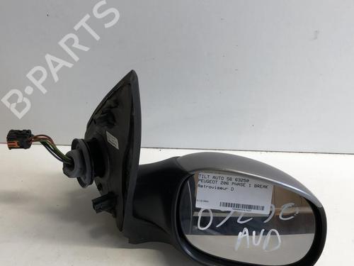 Right mirror PEUGEOT 206 SW (2E/K) 1.4 16V | BP18231537C27 