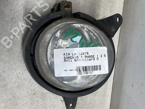 Højre Foran Tågelygte KIA SORENTO I (JC) 2.5 CRDi 4WD (140 hp) 26962637