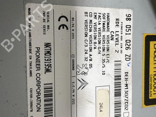 Radio PEUGEOT 208 I (CA_, CC_) 1.4 HDi | BP29625017E6 