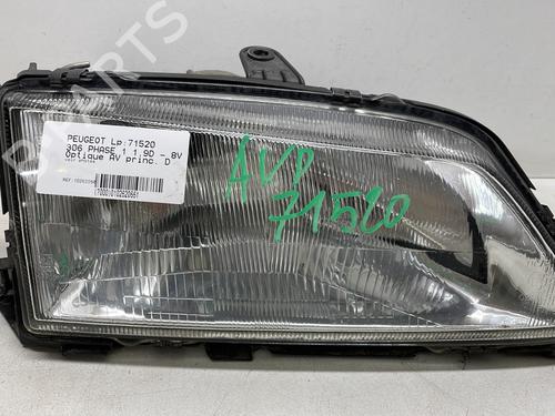 Used Right headlight PEUGEOT 306 (7B, N3, N5) 1.9 STD (69 hp) 24195533