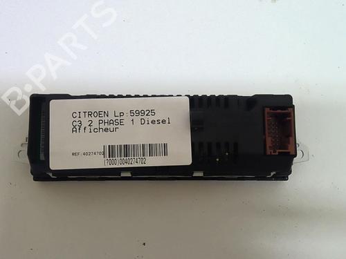 Display monitor CITROËN C3 II (SC_) 1.4 HDi 70 (SC8HZC, SC8HR0, SC8HP4) | BP18225045C48 