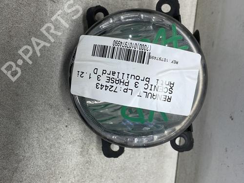 Used Right front fog light RENAULT SCÉNIC III (JZ0/1_) 1.2 TCe (JZ16) (132 hp) 26954716