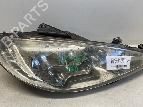 Used Right headlight PEUGEOT 206 Hatchback (2A/C) 1.4 i (75 hp) 24401621