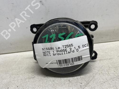Højre Foran Tågelygte NISSAN NOTE (E11, NE11) 1.5 dCi (86 hp) 25821841