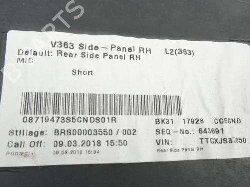 Rear right wheel arch trim FORD TRANSIT V363 Van (FCD, FDD) 2.0 EcoBlue | BP18175054C137 