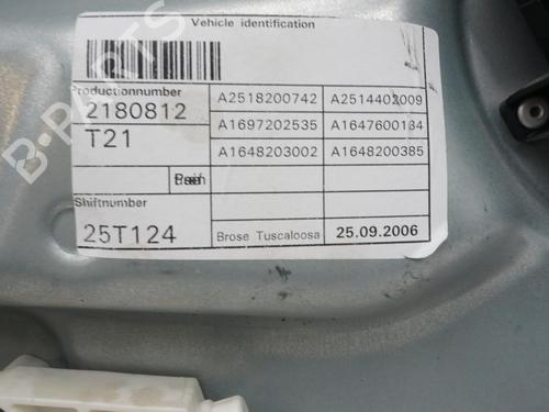 Front left window mechanism MERCEDES-BENZ M-CLASS (W164) ML 280 CDI 4-matic (164.120) | BP18192431C22