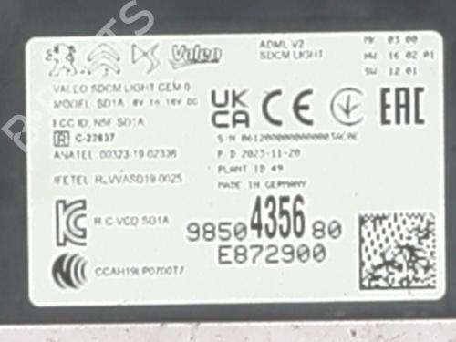 Electronic module CITROËN C4 III (BA_, BB_, BC_) 1.2 PureTech 130 (BAHNSA, BAHNSB) | BP39019756M83 - Image 5