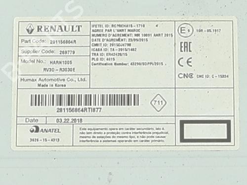 Display DACIA SANDERO II 1.0 SCe 75 (B8JC, B8JD, B8NC) | BP39111285C48 - Image 3