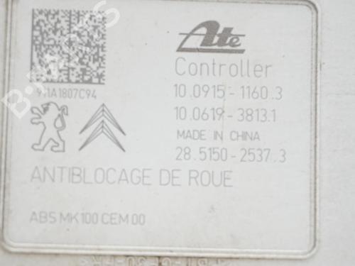ABS pump CITROËN C3 II (SC_) 1.4 HDi 70 (SC8HZC, SC8HR0, SC8HP4) | BP18180342M43 