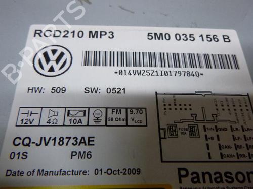Radio VW POLO V (6R1, 6C1) 1.2 | BP18174346E6 