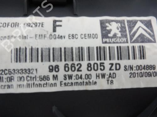 Display monitor PEUGEOT 3008 I MPV (0U_) 1.6 HDi | BP18192430C48