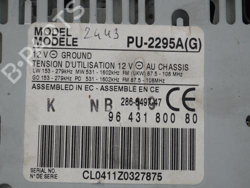 Radio CITROËN C5 I (DC_) 2.0 HDi (DCRHZB, DCRHZE) | BP18171698E6 