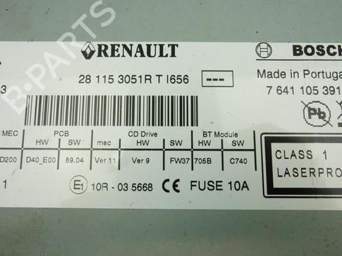 Radio RENAULT GRAND SCÉNIC III (JZ0/1_) 1.6 dCi (JZ00, JZ12) | BP18196520E6 