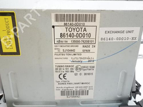 Radio TOYOTA YARIS (_P13_) 1.4 D (NLP130_, NLP130) | BP18177415E6 