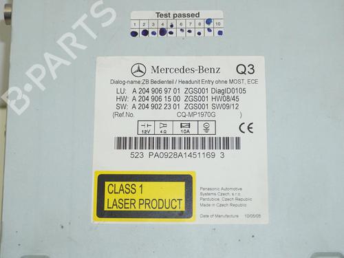 Radio MERCEDES-BENZ C-CLASS (W204) C 350 CDI 4-matic (204.092) | BP18190603E6 