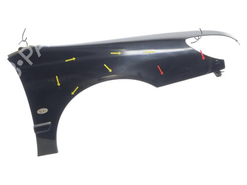 Forskærm Højre PEUGEOT 607 (9D, 9U) 2.2 HDi (133 hp) 30592376