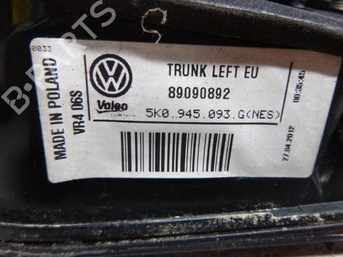 Used Left tailgate light VW GOLF VI (5K1) 2.0 TDI (140 hp) 18179378