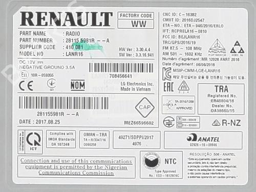 Radio RENAULT MEGANE IV Hatchback (B9A/M/N_) 1.5 dCi 110 (B9A3) | BP37745497E6 - Image 6