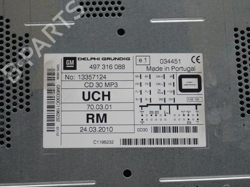 Used Radio OPEL CORSA D (S07) 1.3 CDTI (L08, L68) (75 hp) 18191440
