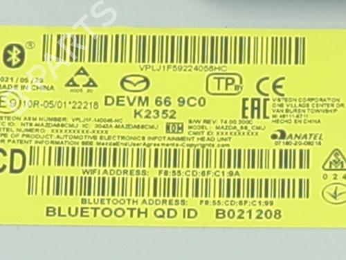 Display monitor MAZDA CX-3 (DK) 2.0 SKYACTIV-G | BP39019617C48 - Image 9
