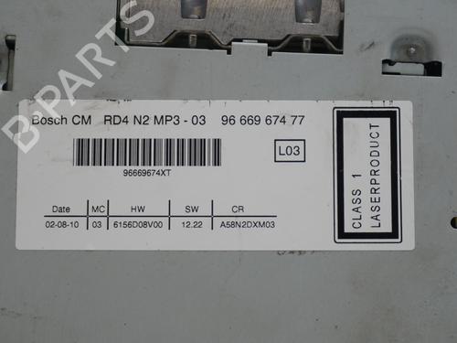 Radio PEUGEOT 3008 I MPV (0U_) 2.0 HDi 150 / BlueHDi 150 | BP18187592E6 