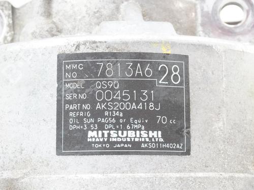 Used AC compressor AC compressor MITSUBISHI OUTLANDER III (GG_W, GF_W, ZJ, ZL, ZK) 2.2 Di-D 4WD (GF6W) (150 hp) 18181660 18181660