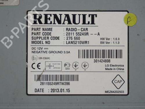 Radio RENAULT CLIO IV Grandtour (KH_) 1.5 dCi 90 (KHN3, KHN4) | BP18176634E6 