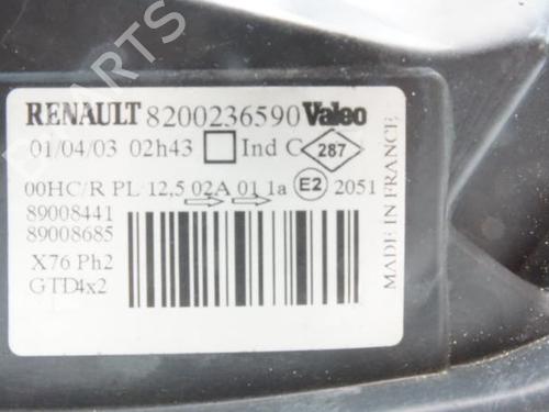 Used Left headlight Left headlight RENAULT KANGOO (KC0/1_) 1.6 16V (95 hp) 18197169 18197169