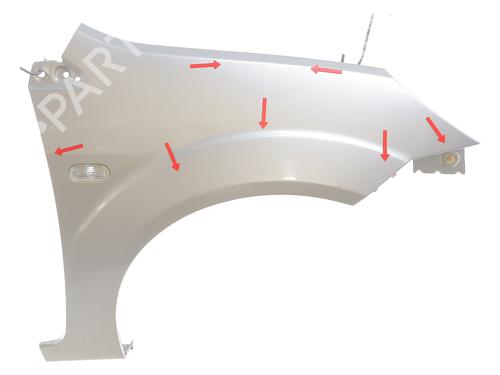 Used Right front fenders FORD FIESTA V (JH_, JD_) 1.4 TDCi (68 hp) 30147340