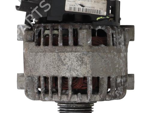Used Alternator Alternator PEUGEOT 1007 (KM_) 1.4 (75 hp) 24407882 24407882