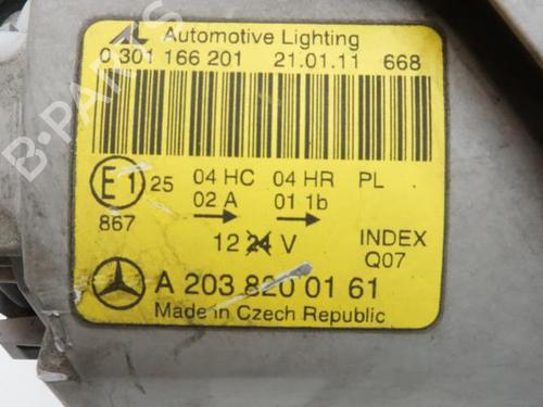 Venstre forlygte MERCEDES-BENZ C-CLASS (W203) C 200 CDI (203.007) (122 hp) 18174942