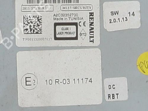 Radio RENAULT SCÉNIC III (JZ0/1_) 1.6 dCi (JZ00, JZ12) | BP25587890E6 
