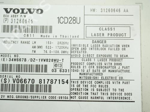 Radio VOLVO XC90 I (275) D5 AWD | BP18196158E6 