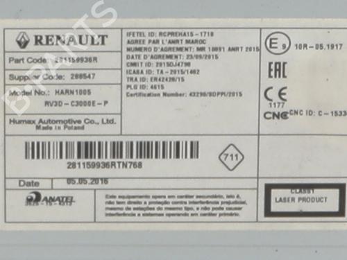Radio DACIA DUSTER (HS_) 1.6 SCe 115 | BP38723700E6 - Image 5