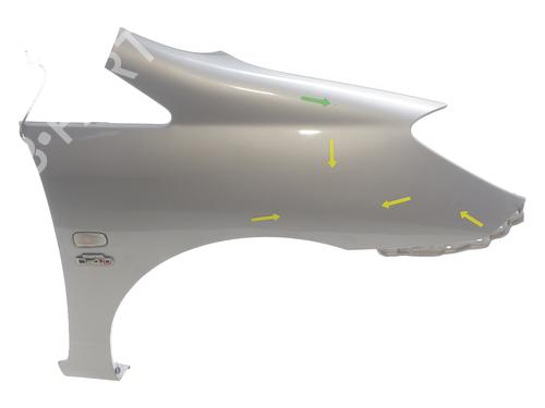 Aleta delantera derecha TOYOTA COROLLA Verso (_E12_) 2.0 D-4D (CDE120_, CDE120R) (90 hp) 30599204