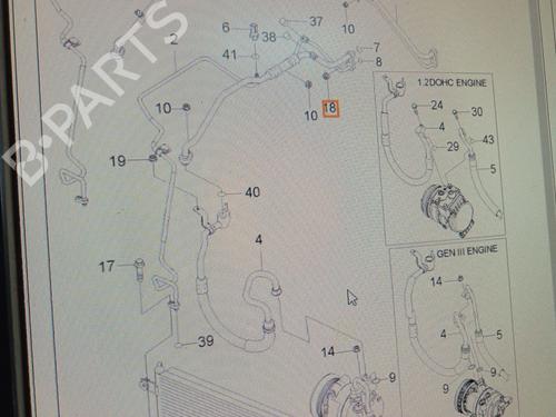 Used AC pipe CHEVROLET AVEO / KALOS Hatchback (T250, T255) 1.2 (84 hp) 20707609