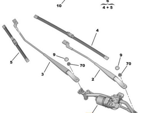 Used Front wiper motor PEUGEOT 208 I (CA_, CC_) 1.0 VTi (68 hp) 22735895