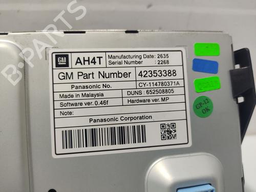 Display monitor OPEL ZAFIRA TOURER C (P12) 1.6 CDTI (75) | BP24981025C48 