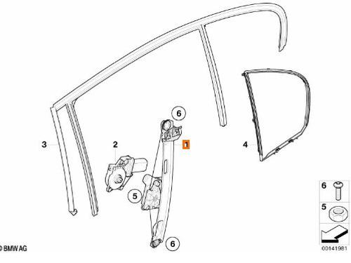 Used Rear right window mechanism BMW 3 (E90) 320 d (163 hp) 21779364