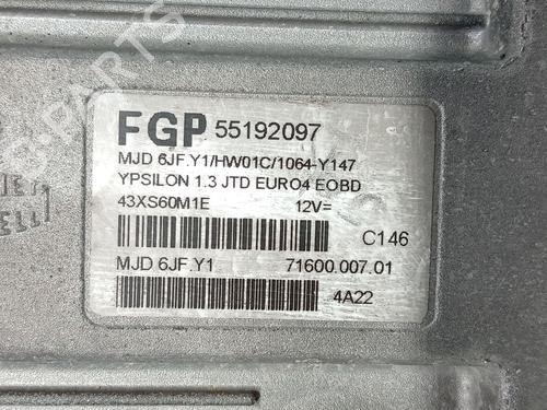 Engine control unit (ECU) LANCIA YPSILON (843_) 1.3 JTD (843.AXD11, 843.AXD1A) | BP36529632M57 - Image 2