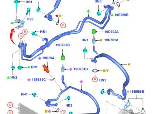 AC-rør FORD MONDEO V Hatchback (CE) 2.0 TDCi (150 hp) 31108053