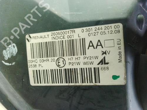 Left headlight RENAULT MEGANE III Coupe (DZ0/1_) 1.5 dCi (DZ0B) | BP32182691C28 