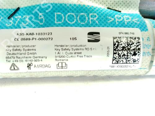 Right curtain airbag SEAT LEON (5F1) 1.2 TSI | BP26571913C12 