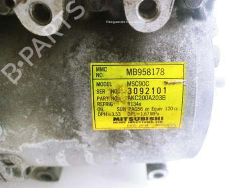 Compresseur AC MITSUBISHI CARISMA (DA_) 1.8 16V GDI (DA2A) | BP18371692M34 